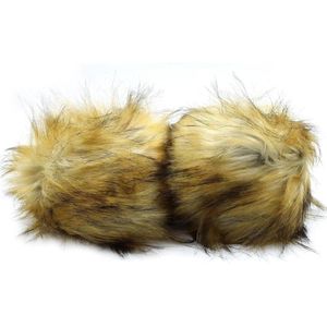 1 paar nepbont polsboeien voor dames - warme pluizige armwarmers - geschikt voor outdoor activiteiten zoals wandelen, reizen en skiën