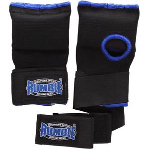 Rumble - Binnenhandschoenen Boksen - Bandage Boksen - Zwart-Blauw met Stevige strap M