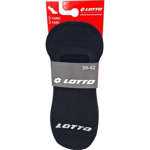 6 paar LOTTO zwarte FOOTIES 43-46 Unisex