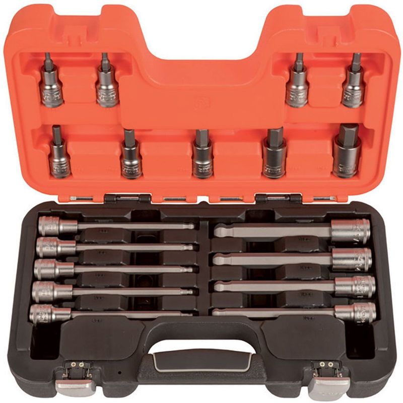 Bahco - 1/2'' Hex Tips 18 Dopsleutelset - Legeringsstaal