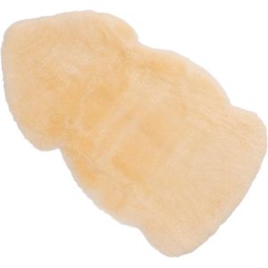 Warme medicinale lamsvacht voor baby's – Perfecte kruipmat en babytapijt in naturel goudgeel