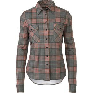 Flannel Fietsshirt Lange Mouwen Venture Dames - Grijs