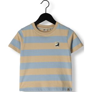 DAILY7 T-shirt Big Stripe Polo's & T-shirts Jongens - Polo shirt - Lichtblauw - Maat 98