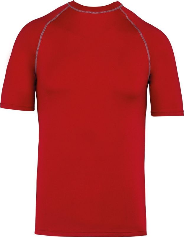PROACT - Functioneel T-shirt - Sporty Red - Korte Mouwen - Anti-UV-bescherming PA4007
