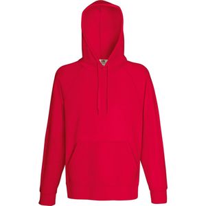 Fruit Of The Loom Heren Lichtgewicht Sweatshirt Met Capuchon / Hoodie (240 GSM) (Rood)
