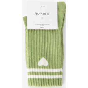 Sissy-Boy - Groene sportsokken met hart