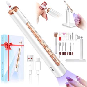 Gsedaox- Elektrische Nagelvijl- Nagelfrees-12 Bitjes- Manicure en Pedicure Set- Eeltverwijderaar-Draagbaar