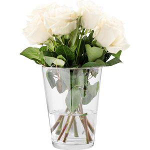 Tulpenvaas H: 19 cm bloemenvaas glas grote vaas voor rozen glazen vaas ronde vaas voor tulpen Amaryllis vaas grote rozenvaas ronde glazen vaas doorzichtige vaas | diameter 14,2 cm |