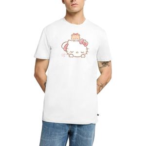 Hello Kitty Met Teddy Op Haar Rug Premium T Shirt Heren