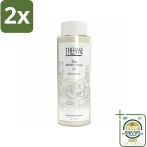 Therme - Zen White Lotus - Badschuim - Verfrissend - Verzorgend - 500ml - Voordeelverpakking - 2 stuks - Wellness - Zen