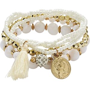 Fako Bijoux® - Armband - Summer - Wit