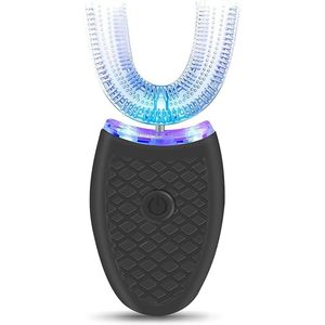 Ultrasone - Elektrische Tandenborstel - Zwart - U-Vorm 360° Reiniging - 4 Modi - IPX7 Waterdicht