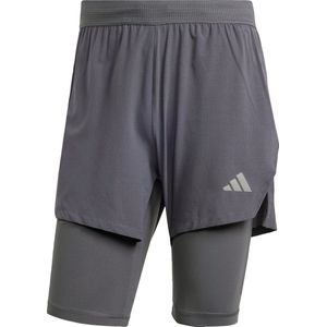 adidas Performance HEAT.RDY HIIT Elevated Training 2-in-1 Short - Heren - Grijs- S