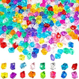 420 stuks edelstenen voor kinderen - blauwe glazen stenen - decoratieve kristallen - acryl diamanten - kleurrijke muggelstenen