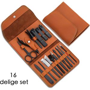 Manicure en Pedicure set - 14 Delige-set inclusief opberghoes - Nagelset met Nagelschaartje