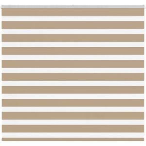 vidaXL - Zebra - Blind - 160x100 - cm - stofbreedte - 155,9 - cm - polyester - zandbruin
