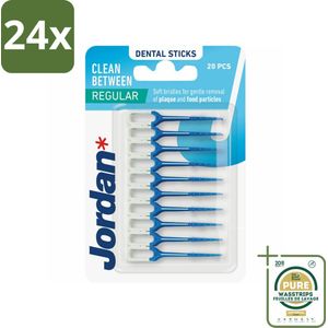 Jordan Clean Between Sticks Regular 40 stuks per verpakking - Voordeelverpakking - 24 stuks - Tandplak verwijderen - Tandenborstel