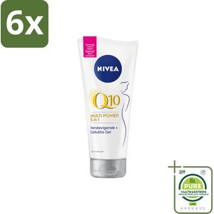 NIVEA - Anti-Cellulitis Gel - Q10 5-in-1 Verstevigend - Vermindert cellulitis - Met Lotusextract - 200 ml - Voordeelverpakking - 6 stuks - Nivea Q10 - Anti-cellulitis gel