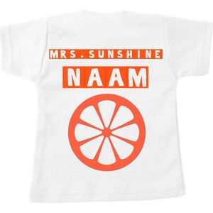 Shirt meisje met naam-mrs sunshine zomer-Maat 86