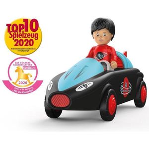 Toddys Speelgoedauto Sam Junior 19 Cm Zwart/rood 2-delig met licht en geluid