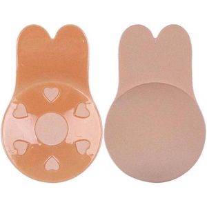 KELERINO. Plak BH Push Up - Onzichtbaar, Herbruikbaar en Liftend Beige  - Cup B Multipack Plakbeha B
