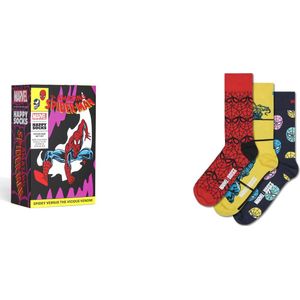 Happy Socks - Marvel Spider-man Gift Set - Crewsokken - 3 Paren - Rood