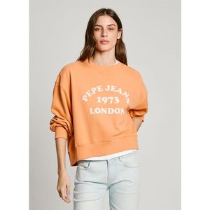 Pepe Jeans - Sweatshirt - Oranje - Katoen - Casual