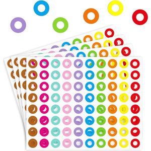 Zelfklevende Gatversterkers - 800 Stuks - Versterkingsringen in 8 Kleuren - HTML Content .