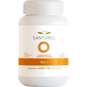 Santurel Flexi+ Dé Wetenschappelijke Formule om je gewrichten Flexibel en Soepel te houden - voor gewrichten, kraakbeen, bindweefsels en botten - Kurkuma - Glucosamine - Chondroïtine - Gember - Vitamine B6 - MSM - 20 ingrediënten - 180 tabletten