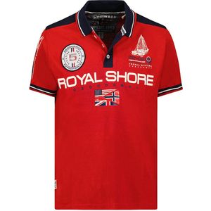 Polo Shirt Heren Rood Geographical Norway Royal Shore - L