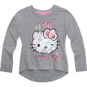 Hello Kitty Sweatshirt grijs (maat 128)