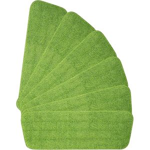 Famanu Mop Pad, 6 Stuks Dweildoeken, Microfiber Vervanging Pad, Wasbare Dweilpads,Hergebruiken microvezelpads, voor Alle Spray Mops en alle vloeren (groen)