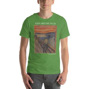 Famous Piece - Kunst T-shirt - Edvard Munch 'The Scream' - Unisex - Leaf - XS