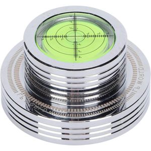 Contetn in LP Draaitafel Schijfstabilisator met Bubble Leveling - Platenspeler 50Hz Record Gewicht Stablizer - Draaitafel Schijfklem(Zilver) .
