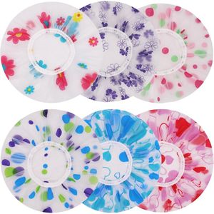 Set van 6 waterdichte douchemutsen voor dames - Herbruikbare badmutsen voor thuis, spa en tijdens het reizen