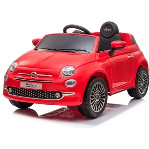 Fiat 500 - Elektrische kinderauto - 6V Accu Auto - 0 tot 6 jaar - Voor jongens en Meisjes - Afstandsbediening - Rood