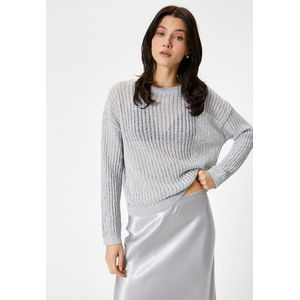 Ronde Kraag - Mobiel - Sweater - Normaal - Lange Mouw