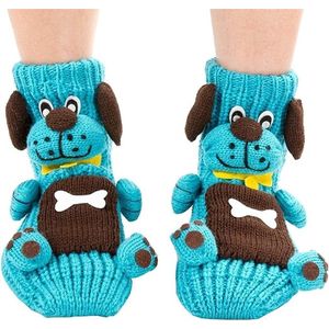 Warme Winter Sokken Dames - Bedsokken dames - Blauw - 2-Pak - One Size - Slaapsokken - Fluffy sokken - Warme sokken - Kerstcadeau