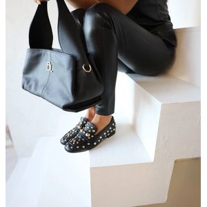 Babouche - Tilly - Loafers - Zwart - Met Studs