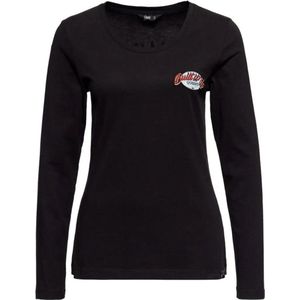 Queen Kerosin Built Up Lange Mouwen Shirt Zwart - XS