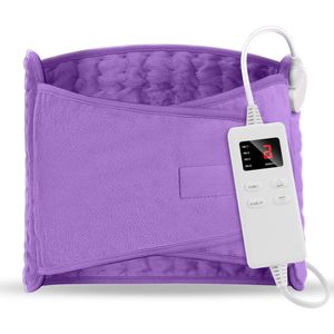 Elektrische warmtedeken - Verwarmingskussen 120 x 30 cm met automatische uitschakeling - Oververhittingsbeveiliging - 6 temperatuurniveaus - 4 timer-instellingen voor nek schouders rug