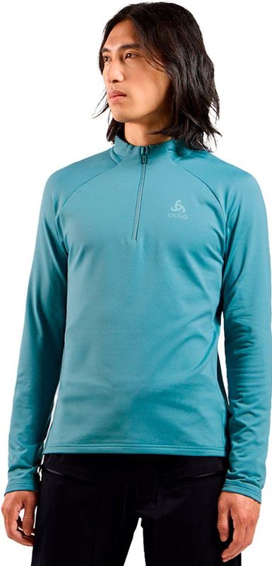 Odlo - Essential Light I - Fleece Pullover - Heren - Lange Mouwen - Halve Ritssluiting