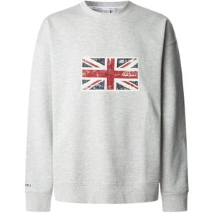Pepe Jeans - Union - Sweatshirt - 100% Katoen - Crew Neck - Grote Union Jack Vlagprint