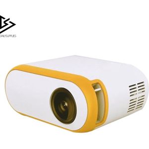 Mini Beamer - Film Projector met Bluetooth - Draagbare Beamer - 4K Kwaliteit - Wit met Geel