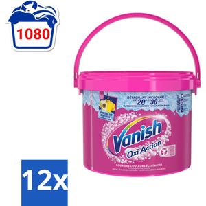 Vanish Oxi Action - Vlekkenverwijderaar Poeder - Levendige Kleuren - Gekleurde Was - 2.7 Kg - Voordeelverpakking - 12 stuks