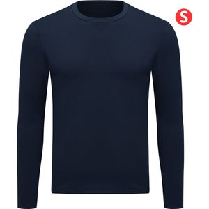 Livano Thermokleding - Thermoshirt - Thermo - Voor Heren - Shirt - Marineblauw - Maat S