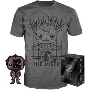 Batman: Arkham Asylum - The Joker Chrome Funko POP! Vinyl Figuur & T-Shirt Box Set - maat S