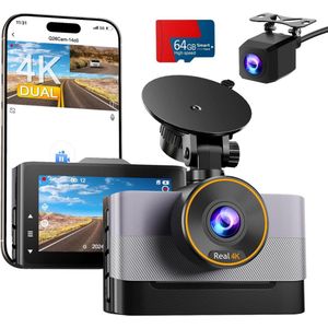 Dashcam voor auto voor en achter – Dual dashcam – Voor- en achtercamera – Autocamera – Full HD dashcam – Dashcam met nachtzicht – Dashcam met bewegingssensor – Groothoeklens – Parkeermodus – Loop recording – Dashcam met SD-kaart