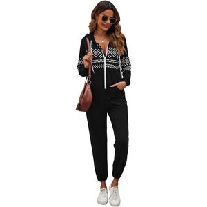Kerst Onesie voor Vrouwen, Jumpsuit met Capuchon, Lange Mouwen, Ritssluiting, Eendelig Pyjama, Nieuwigheid Nachtkleding