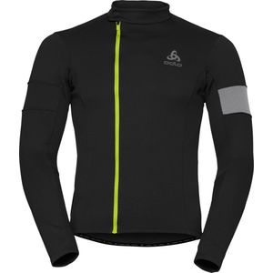 ODLO Lombardia - Fietsshirt - Heren - Maat M - Zwart/Geel